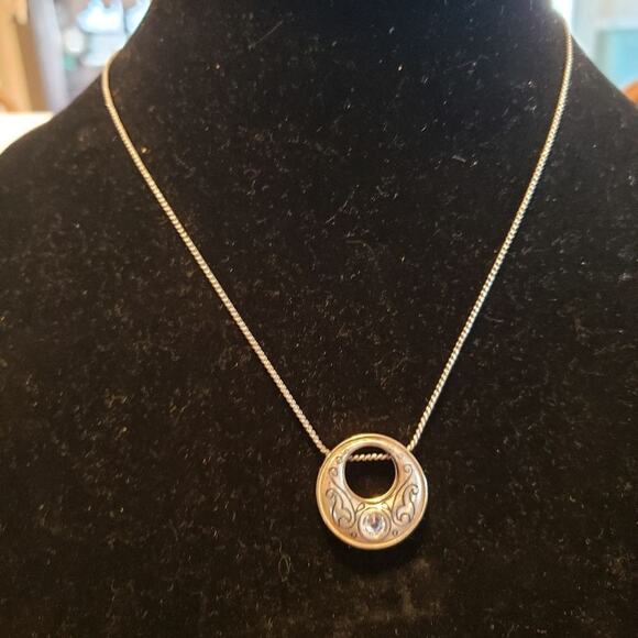 RETIRED Brighton Aries Two times circular pendent necklace Reversible - Picture 2 of 7